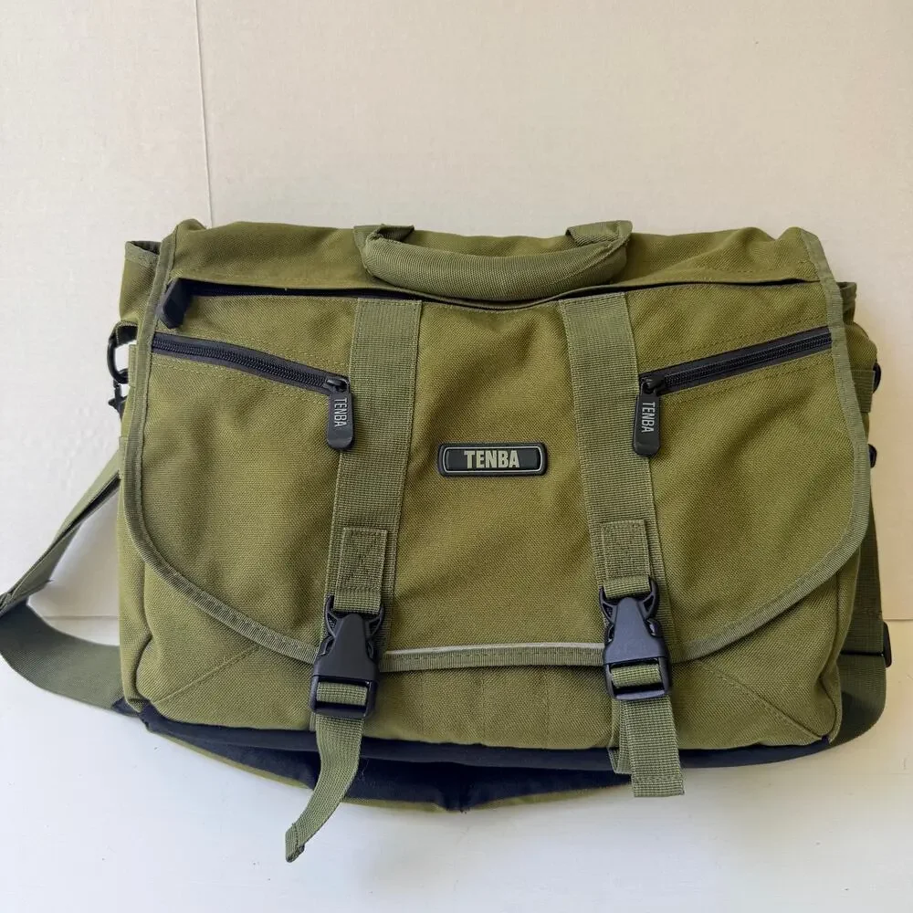 Tenba Olive Green Messenger Camera Bag Padded Laptop Shoulder Strap